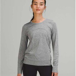 Lululemon Swiftly Relaxed Long Sleeve Shirt 2.0 Slate / White